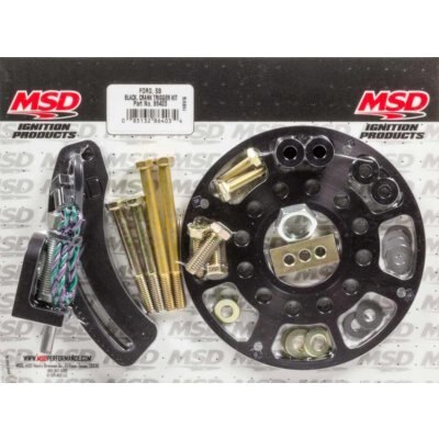 Crank Trigger Kit, Flying Magnet, Trigger Wheel / Pickup, 6.562 in Balancer, Small Block Ford, Kit(BLACK FINISH)