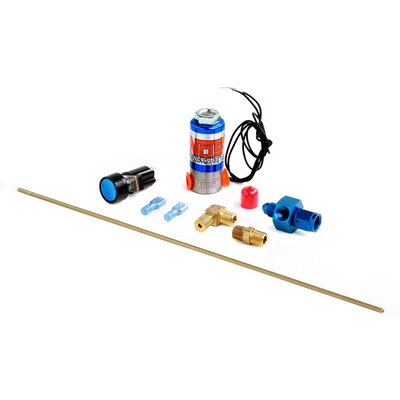 Nitrous Oxide Purge Kit, Super PowerShot, Single Outlet, Solenoid / Wiring / Fittings / Button, 4 AN Hose, Kit